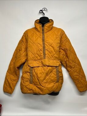 Alpine Design women’s  Mustard Yellow Puffer Jacket medium kangaroo pocket